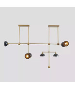 1950&#39;s Mid Century Modern Brass Chandelier Stilnova Style Ceiling Light ... - $18,070.99 MXN
