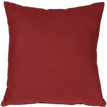 Tuscany Linen Red Throw Pillow 20x20, with Polyfill Insert - £31.75 GBP