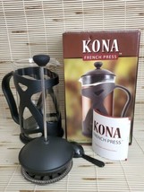 KONA French Press Coffee Maker W / Reusable Stainless Steel Filter Large - £23.91 GBP