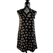 Lulus Floral Sheath Dress Sleeveless V-Neck Zipper Back Black Size Small - €16,21 EUR