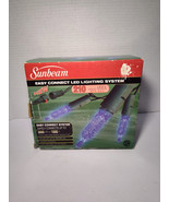 Sunbeam Easy Connect 210 Blue LED Lightning System String Christmas Ligh... - $14.84