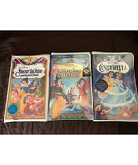 Lot Disney Rare VHS- Snow White, Cinderella, Sleeping Beauty - SEALED, Brand New - £162.72 GBP