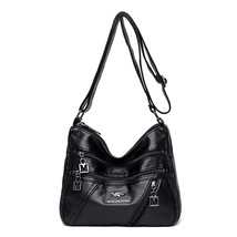 High Quality Soft Leather Purses and Handbags Women&#39;s Bag Designer Multi-pocket  - £38.03 GBP