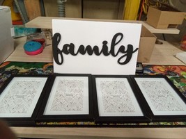 Family Sign And 4 Piece Frames 198ep - $22.50