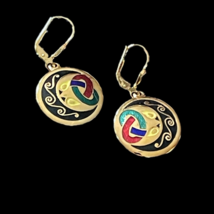 Celtic Style Enameled Earrings Inspired by the Book of Kells - £21.58 GBP