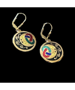 Celtic Style Enameled Earrings Inspired by the Book of Kells - £21.23 GBP