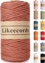 4mm Single Strand Macrame Cord 80m Colored Macrame Rope Cotton Rope Macrame Yarn - £28.93 GBP