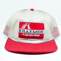 Vintage Edward Kraemer &amp; Sons Trucker Hat Plain Wisconsin Mesh Red NEW USA - $19.80