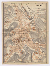 1904 Original Antique City Map Of Siena / Tuscany / Italy - £22.27 GBP