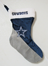 Embroidered NFL Dallas Cowboys on 18&quot; Blue/Gray Basic Christmas Stocking - £22.74 GBP