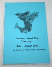 Santana 1999 Mana Concert Tour Itinerary Touring Crew Only Book Rare - £27.37 GBP