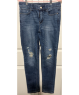 White House Black Market Distressed Slim Blue Jeans Size 6 NEW - $366.06 MXN