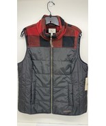 GH Bass Black Fishing Puffer Vest With Red Plaid Yoke Zip Up For Men’s S... - $39.55