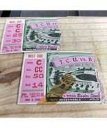 T.C.U. vs Baylor torn ticket stubs 1951 Waco Baylor Stadium  - $19.48 CAD