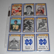 1990 Collegiate Collection --Notre Dame--9  Cards + 1 Pro Set card---cx - £7.47 GBP