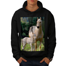 Wellcoda Horse Family Photo Mens Hoodie, Albinos Casual Hooded Sweatshirt - £25.73 GBP+