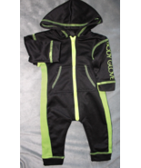 Body Glove Infant/Baby Fleece Full Zip Black/Green Bodysuit~0/3Mth~ - £7.48 GBP