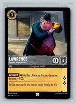 Disney Lorcana Tcg Lawrence Jealous Manservant NM-MINT 186/204 Non Foil - £1.55 GBP