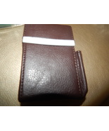 brown Cigarette Hard Case Leather Regular  Smoke Carrying Holder Men Women - £11.16 GBP