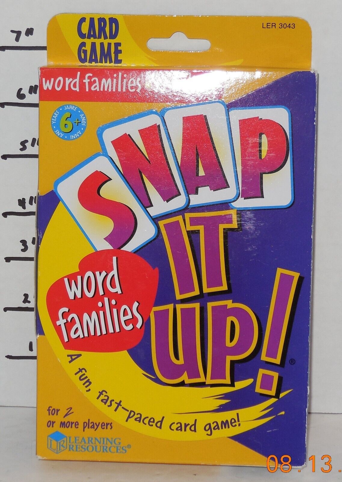 Snap it Up! Word Families Reading Card Game Learning Resources - $9.85