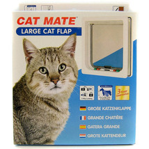 Cat Mate Large Cat Flap 4-Way Locking Pet Door - Weatherproof &amp; Silent Operation - £43.02 GBP