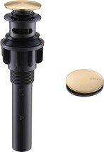 Kenes Brushed Gold Pop Up Bathroom Sink Drain With Overflow, Pop Up Bath... - $31.92
