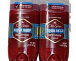2 Pack Old Spice Aqua Reef Aluminum Free Deodorant Lasting Cypress Scent... - £23.48 GBP