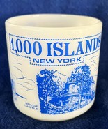 Vintage Federal White Milk Glass Coffee Mug 1,000 Islands New York - $16.82