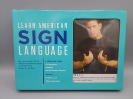 Learn American Sign Language By Arlene Rice Book Flash Cards Numbers Alphabet - £10.99 GBP