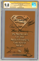 SIGNED X8! CGC SS 9.8 Death of Superman 30th Anniversary Polybag Jurgens Ordway - £232.32 GBP