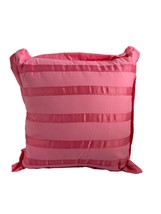 Pink Ikat Throw Accent Pillow Ruffle Edge 20&quot; Square - £13.26 GBP