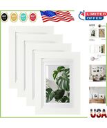 Versatile Solid Wood 4x6 Picture Frames for Tabletop &amp; Wall Display - 4 ... - $52.95 CAD
