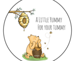 30 A LITTLE YUMMY FOR YOUR TUMMY ENVELOPE SEALS STICKERS LABELS TAGS 1.5... - $7.49