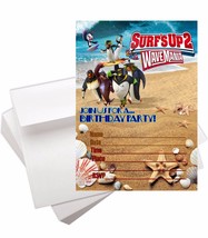 12 Surf&#39;s Up 2 Wavemania Invitation Cards (12 White Envelops Included) #1 - £16.70 GBP