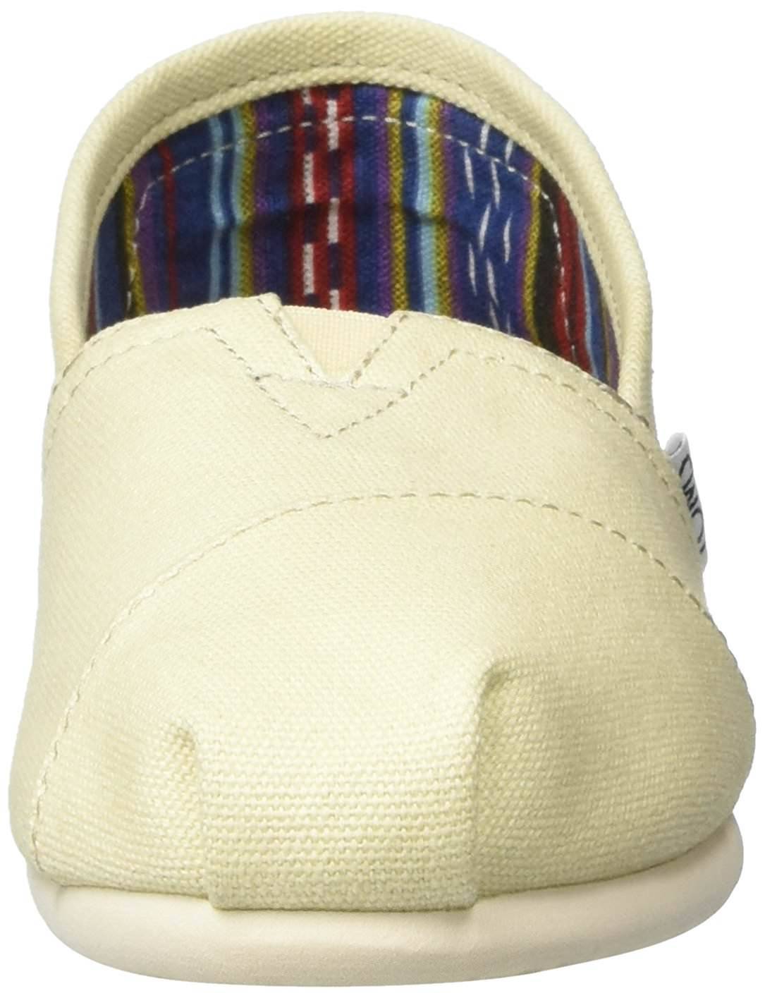 Nuovo Toms Donna Classico Solido Naturale Lt Beige Tela Slip On Scarpe Basse Box Item image 3