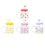 Novelty Glass Sipper With Lid &amp; Straw Topper 20oz Various Styles Price Each - €9,16 EUR