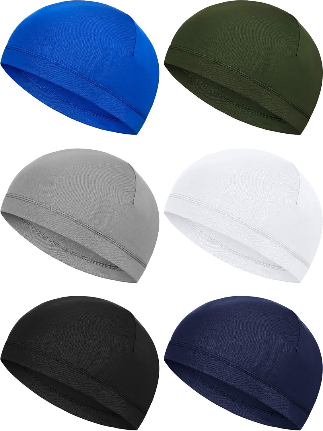Boao 6 Pieces Skull Caps Helmet Liner Sweat Wicking Thermal Running Beanie - $29.97