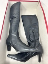 Vaneli Black Knee High Boots - Women&#39;s 6.5 M - Side Zip Heel - £39.52 GBP
