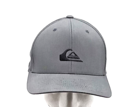 Quicksilver Hat Cap FlexFit  Gray Stretch Fit Adult L/XL Casual Beach Surf - £10.76 GBP