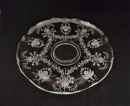 Heisey ORCHID Etched 14&quot; Sandwich or Torte Plate Vintage Elegant Glass - £33.62 GBP