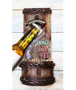 Western We Don&#39;t Dial 911 Pistol Gun Barbed Wires Wall Bottle Opener Wit... - £25.53 GBP
