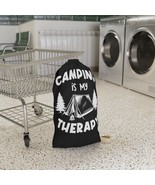 Stylish Laundry Bag: &quot;Camping is my therapy&quot; Print, Durable Spun Polyest... - £25.10 GBP+
