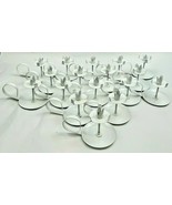 Vintage White Enamel Candleholder Lot 16 Centerpiece Metal Candle Weddin... - $80.00