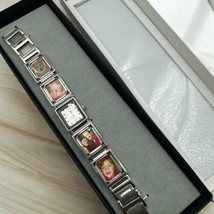 Vtg Custom keepsake MEMORY KEEPER charm bracelet watch your photos mommy... - $44.22
