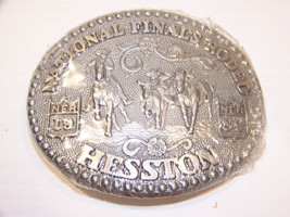 1989 National Finals Rodeo Npr Belt Buckle 7th Ed. Aniversary Series Hesston New - £21.53 GBP