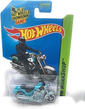 2014 Hot Wheels Hw Workshop Harley-Davidson Fat Boy (Light Blue) - £13.52 GBP