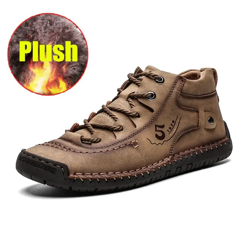 DM43 Leather Men Casual Shoes British Style Comfortable Fashion Wal Shoes Big Si - $78.04