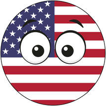 USA American Country Ball Googly Eyes Vinyl Decal 6 inches wide - £7.87 GBP+