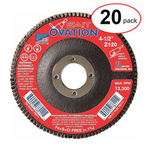 78009 - 4-1/2&quot; X 7/8&quot; Ovation Flap Disc 80G - (20Pack) - £139.76 GBP