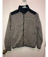Nautica Boys SZ Large 14-16 Sweater Fleece Jacket Mock Neck Full Zip Gra... - $186.88 MXN
